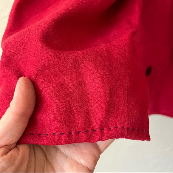 Alfred Dunner Faux Suede Jacket Red 18W - Picture 5 of 7